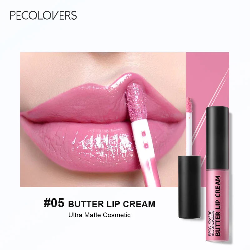 Butter Silky Hydrating Lip Gloss – Long-Lasting Liquid Lipstick in Pink & Red Tones