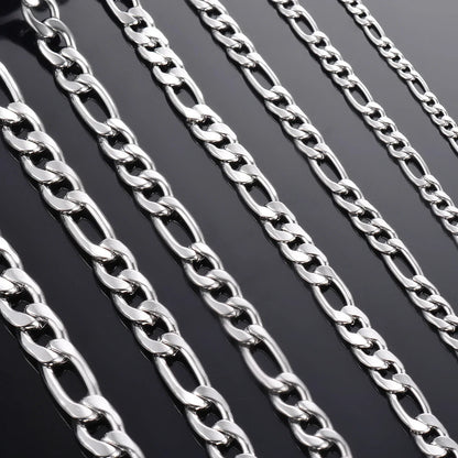 925 Sterling Silver Necklace — 2–12mm Width, 40–75cm Long Chain with Lobster Clasp for Men & Women, Engagement Jewelry