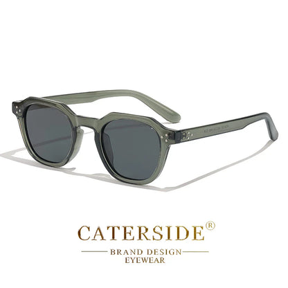 CATERSIDE Retro Polarized Sunglasses – Ultralight TR90 Frame Polygon Style for Men & Women, High-Quality Travel Eyewear