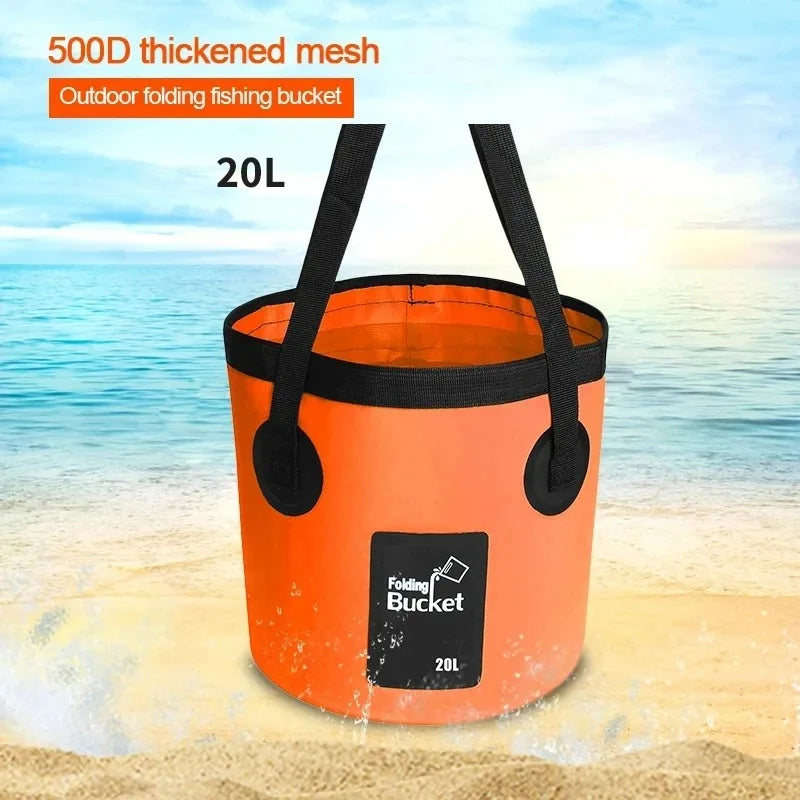 Portable Waterproof Water Bag - 12L/20L Folding Bucket Water Storage Container Carrier Bags for Fishing, Camping, Hiking