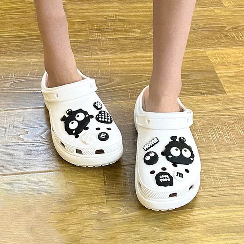 3D Shoe Charms Set – Cute Bear & Flower DIY Buckles for Slippers & Sandals, Girls’ Gift Accessories