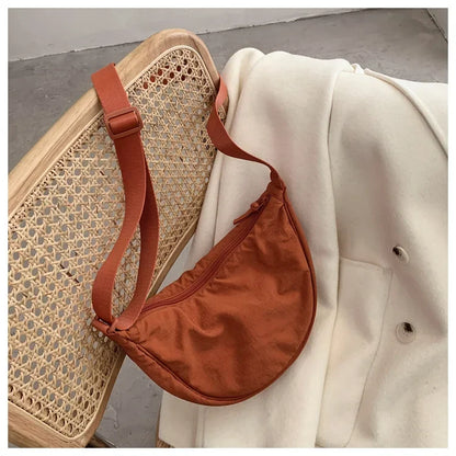 Casual Nylon Hobo Crossbody Bag for Women – Shoulder, Half Moon, Tote Travel Shopper & Purses