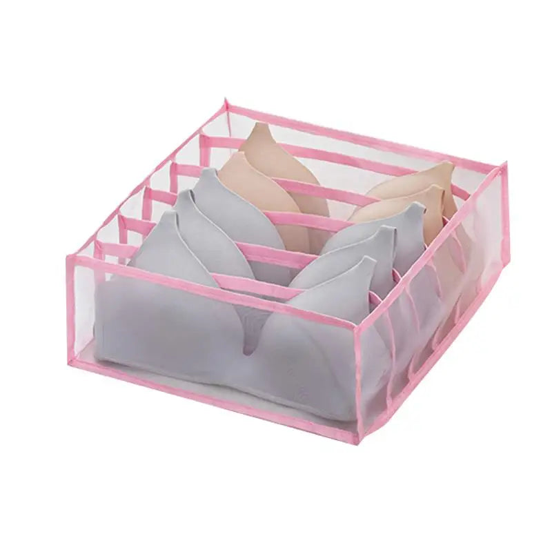 7-Grid Jeans Storage Box — Closet & Wardrobe Drawer Organizer for Clothes, Pants, and Socks Separation