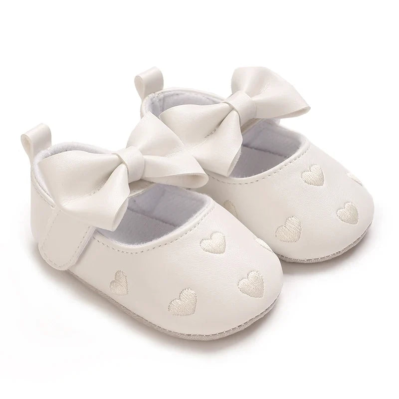 Baby Girl Princess Pre-Walker Shoes - Breathable Flower Bow Soft Sole Casual Sports Footwear 0–1 Year