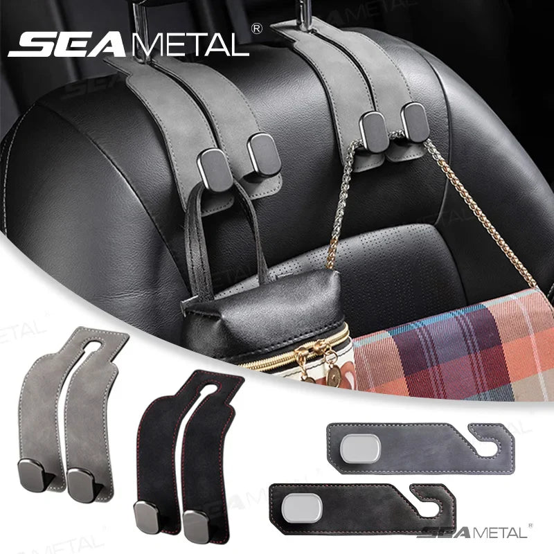 SEAMETAL Car Seat Headrest Hook – Multi-Use Back Seat Organizer & Hanger for Handbags, Purses, Bags & Clothes