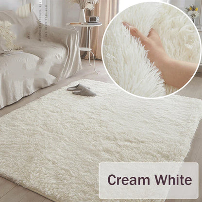 Large Plush White Area Rug – Soft Fluffy Carpet for Living Room, Bedroom, Teen Room & Home Decor