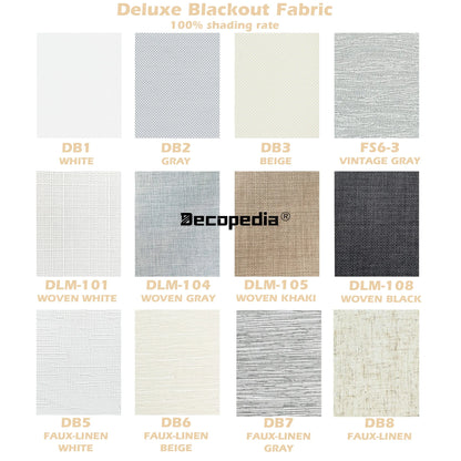 Decopedia No-Drill Motorized Roller Blinds – Blackout Day & Night Smart Window Shades for Bedroom