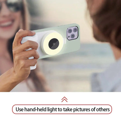 Mini Magnetic Pocket LED Fill Light — Universal Selfie Light for iPhone 12-15 with MagSafe