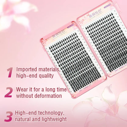 32 Rows Individual Eyelash Extensions – Professional Cluster Lashes for Grafting, Large Capacity by Flowerknow