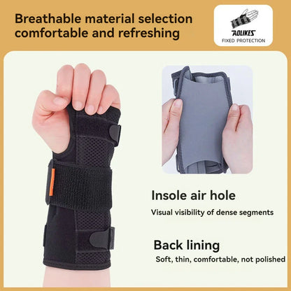 AOLIKES Wrist Brace Splint – Night Support for Carpal Tunnel & Pain Relief