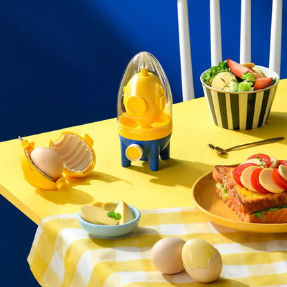 Rocket Manual Golden Egg Puller - Household Scrambler and Yolk Mixer, Albumen Blender for Unbroken Eggs, Kitchen Tool