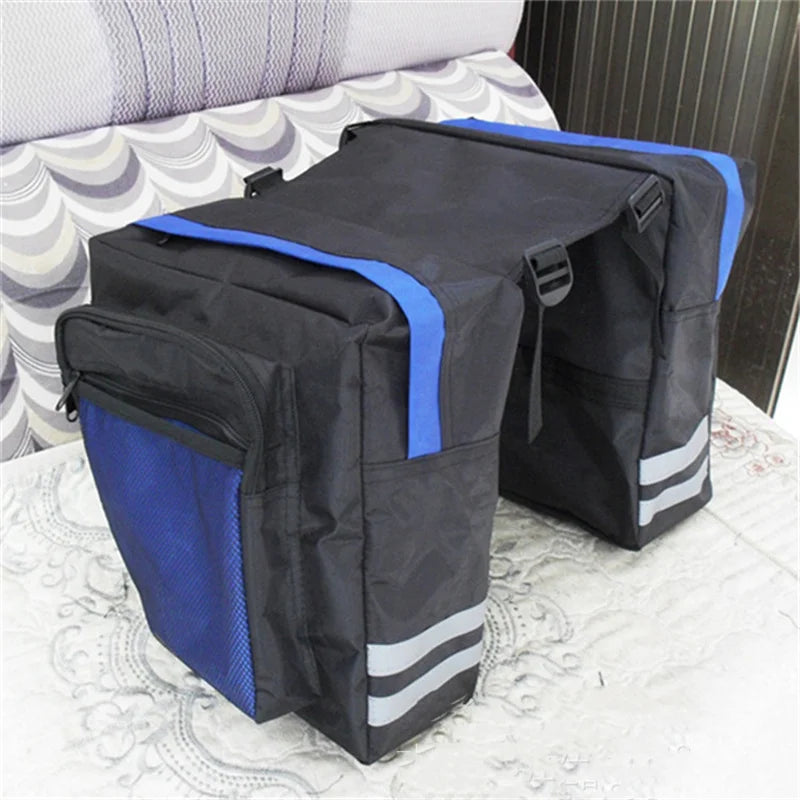 2-in-1 Cycling Double-Side Rear Rack – Camo Trunk Bag & Bike Pannier for Mountain & Road Bikes