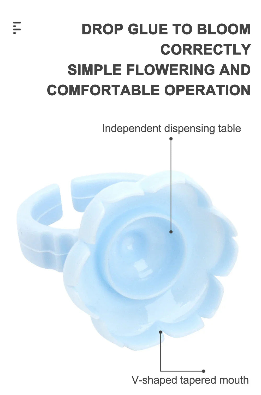 AILEISHI 100PCS Disposable Eyelash Glue Cup Rings – Lash Extension Pigment Holder Tattoo Makeup Tools