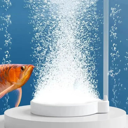 Air Stone Oxygen Aerator for Aquarium – Disc Bubble Diffuser, Mini Hydroponic Oxygen Plate, Nano Air Pump