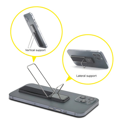 Non-Slip Mobile Phone Hand Strap with Stand - Braided Elastic, Magnetic Desktop Paste, Horizontal and Vertical Use for Men and Women