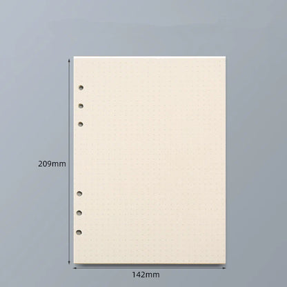 45 Sheets A5 A6 A7 Loose Leaf Notebook Refill – Spiral Binder Pages, Lined, Blank & Grid Craft Paper Stationery