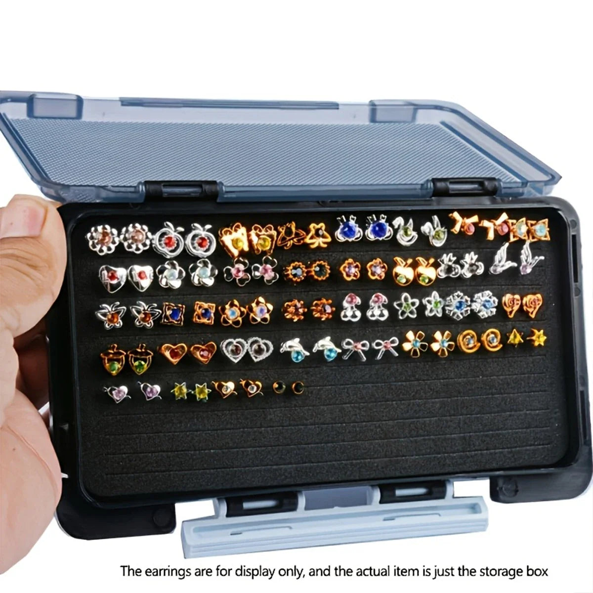 Large Capacity Jewelry Storage Box - Portable Earring & Accessories Organizer
