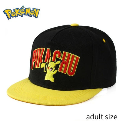 Pikachu Anime Baseball Cap - Adjustable Cartoon Cosplay Hat for Men, Women & Kids Sports Hip Hop Style Gift