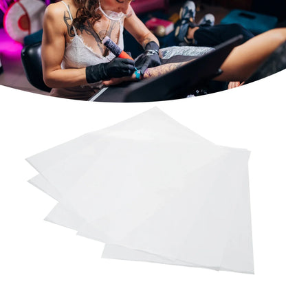 50pcs Transparent Tattoo Transfer Paper – Clear Pattern Thermal Tattoo Transfer Film Paper