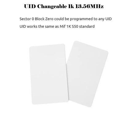 10PCS Rewritable 13.56MHz RFID UID CUID Blank Cards – Cloneable Changeable Smart IC S50 Card Duplicator White Access Cards