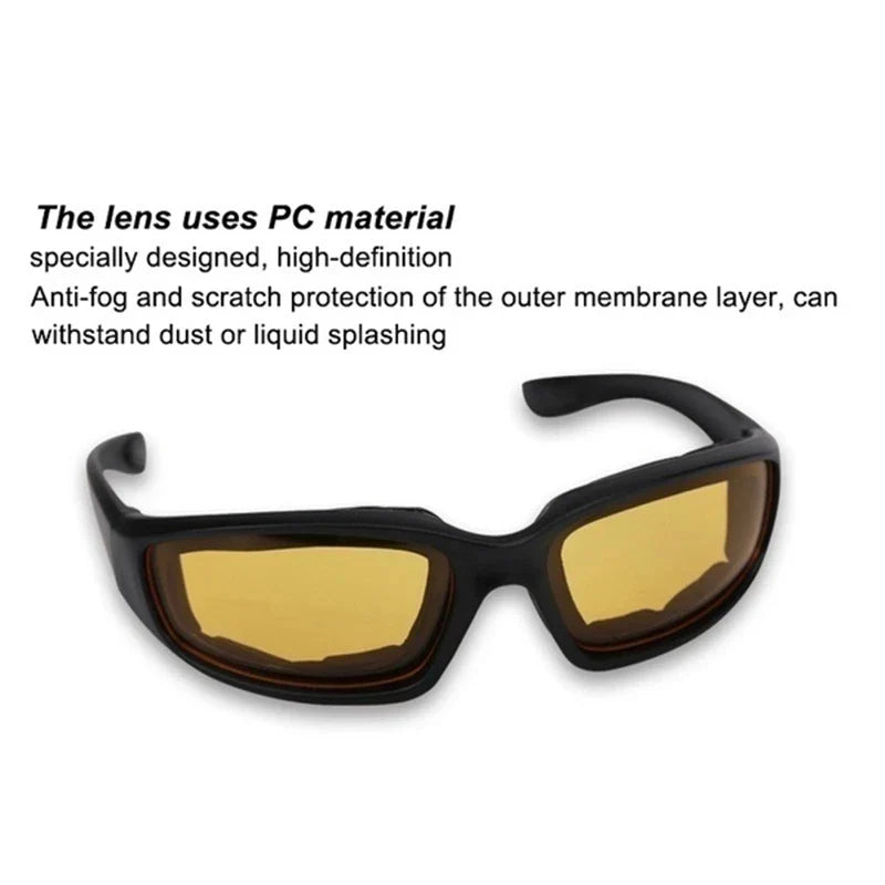 Universal Polarized Motorcycle Sunglasses - UV400 Anti-Fog Clear Lens Moto Goggles for Riding and Wind Protection