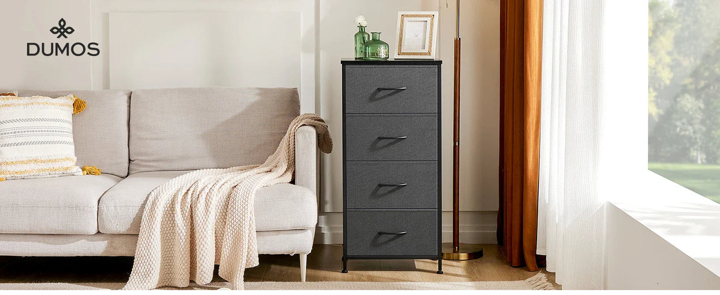 4-Layer Fabric Living Room Cabinets – Steel Frame Wardrobe Closet for Clothes Storage