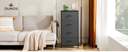 4-Layer Fabric Living Room Cabinets – Steel Frame Wardrobe Closet for Clothes Storage