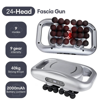 48-Head Body Massage Gun — High-Frequency Vibration Fascia Massager for Neck, Back, Waist, Thigh & Shoulder Muscle Relief
