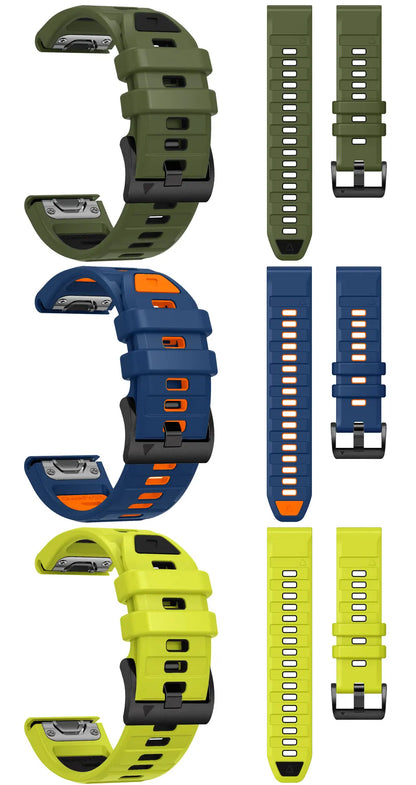 QuickFit Silicone Watch Strap – 22/26mm Band for Garmin Fenix 8/7/6/5, Epix Pro, Instinct 2, Enduro 3