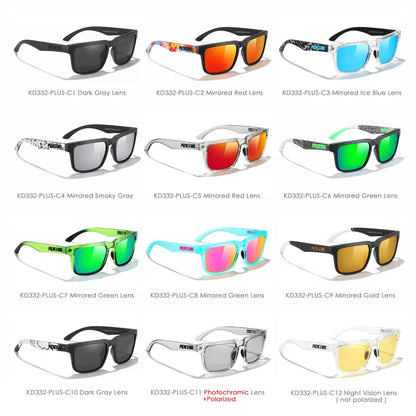 KDEAM Plus Size Polarized Sunglasses – 64mm Wide Fishing & Driving Glasses with Night Vision for Men