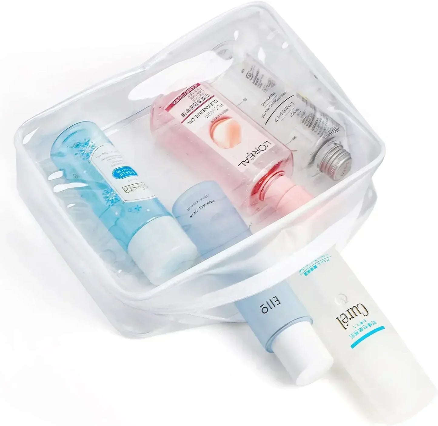 1/20PCS Transparent PVC Travel Organizer — Clear Makeup & Cosmetic Bag, Toiletry & Beauty Case