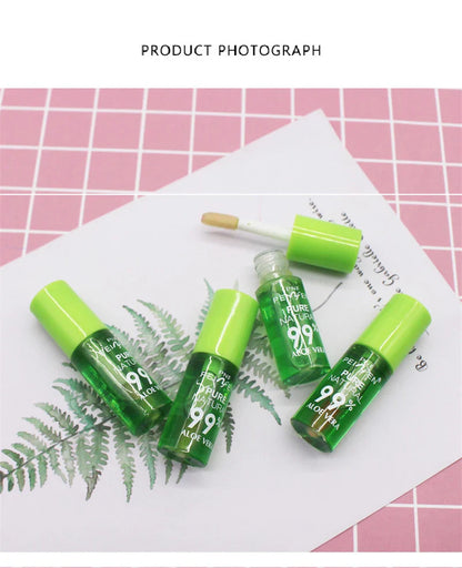 Natural Aloe Essence Lip Gloss – Moisturizing, Color-Changing, Waterproof & Long-Lasting Lip Care Lipstick