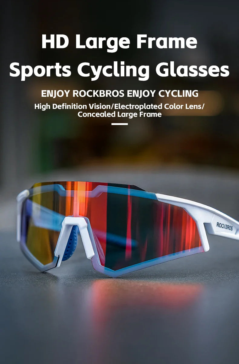 ROCKBROS Cycling Glasses — Photochromic & Polarized Bike Sunglasses for MTB, Road & Outdoor Sports