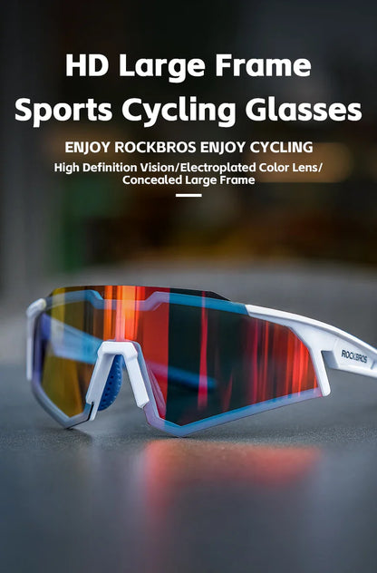 ROCKBROS Cycling Glasses — Photochromic & Polarized Bike Sunglasses for MTB, Road & Outdoor Sports