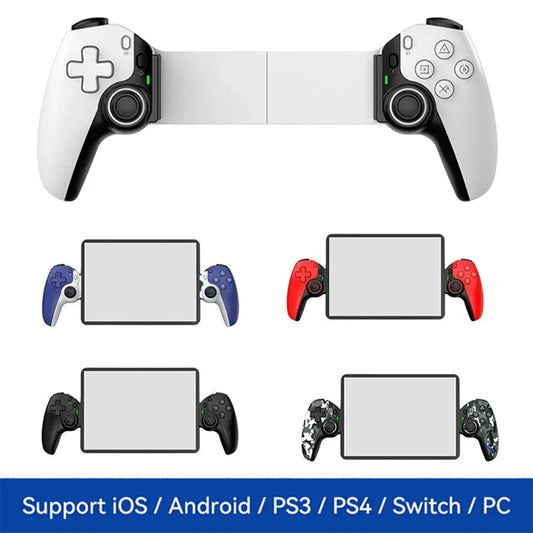 BSP-D9 Wireless Bluetooth Mobile Game Controller – Stretch Design for PC, Tablet, Switch, PS3/PS4, Dual Hall Somatosensory Controller