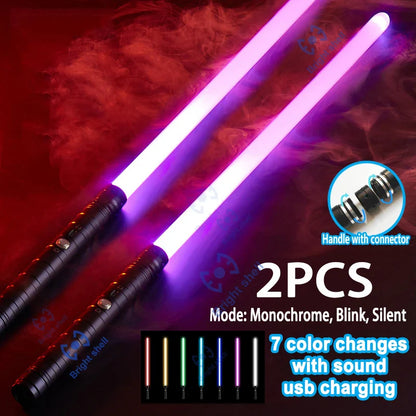 RGB Metal Lightsaber Toy – 15-Color Changing Laser Sword with Sound Effects, Force FX Jedi Blaster Gift for Kids