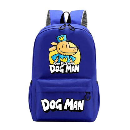 New Dog Man Kids Backpack — Large-Capacity Cartoon Schoolbag for Boys, Children’s School Supplies & Gifts