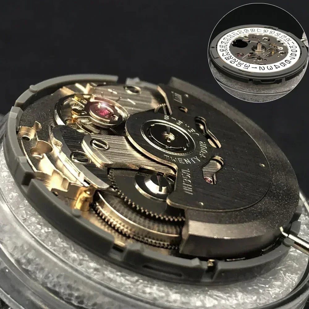 NH35A Premium Automatic Mechanical Watch Movement – High Accuracy Self-Winding 24 Jewels Replacement with Date Wheel (3/3.8/6 O’Clock)