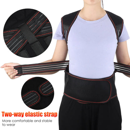 Tourmaline Magnetic Heated Vest — Self-Heating Thermal Clothing, Lumbar Waist Brace, Posture Corrector & Pain Relief Corset
