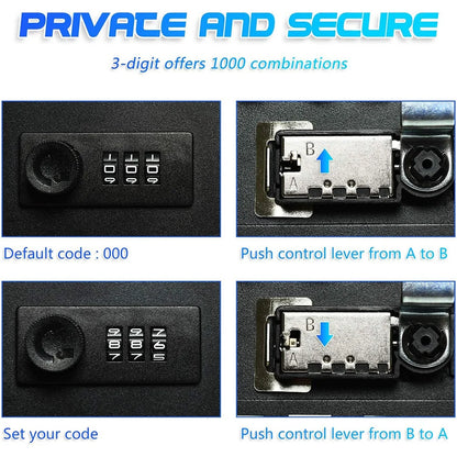 Combination Key Cabinet – Wall-Mounted 20 Key Organizer with Key/Code Lock for Secure Key Storage