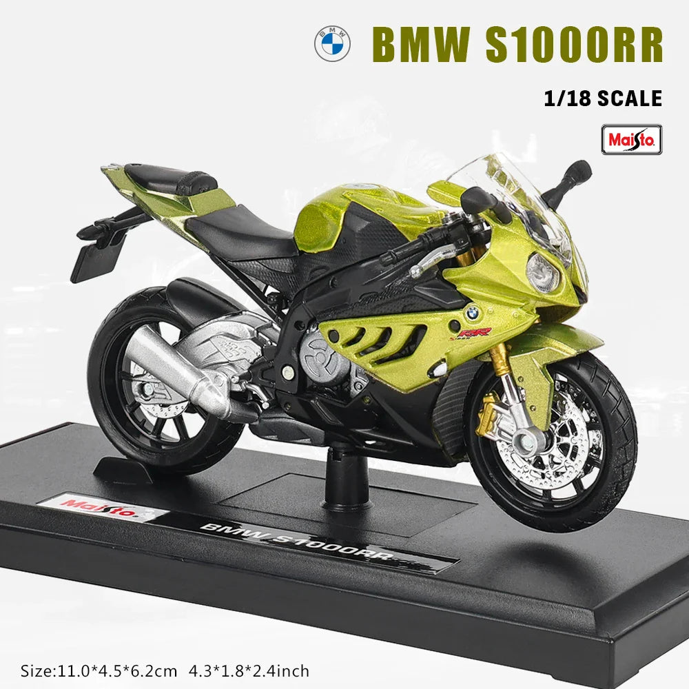 Maisto 1:18 Alloy Motorcycle Model – Yamaha MT-07/MT-10, Ducati, Kawasaki, KTM, Suzuki, BMW