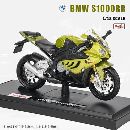Maisto 1:18 Alloy Motorcycle Model – Yamaha MT-07/MT-10, Ducati, Kawasaki, KTM, Suzuki, BMW