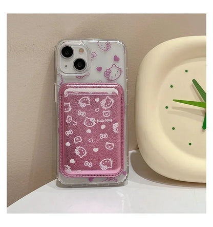 Hello Kitty MagSafe Wallet Case for iPhone 12–16 Pro Max – Cute Sanrio Magnetic Holder with Wireless Charging & Hard Cover