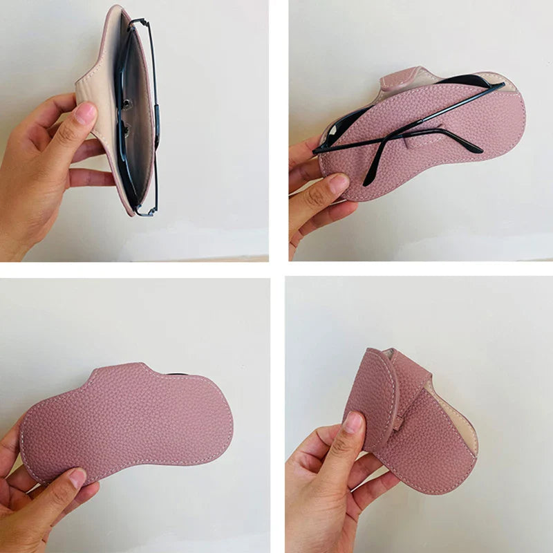 Women's Leather Glasses Case | Soft Portable Sunglasses Bag | Fashion Eyewear Accessories Box