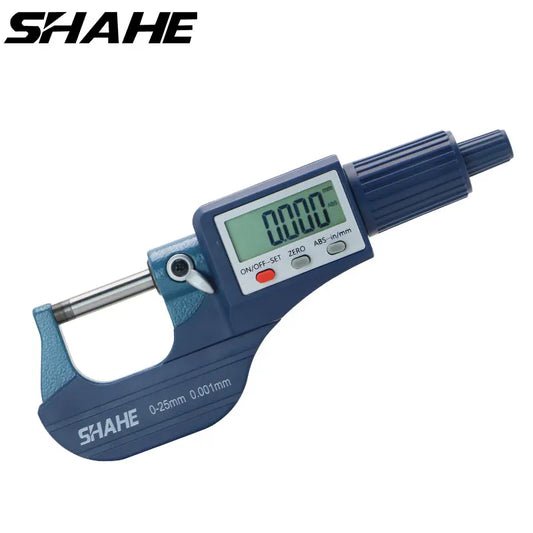 SHAHE 0.001mm Electronic Outside Micrometer — 0-25mm Digital Caliper Gauge for Precision Measurement