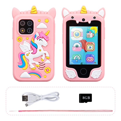 Kids Musical Smart Phone Toy – Cartoon Unicorn Touchscreen Mobile for Girls & Boys, Educational Birthday & Christmas Gift