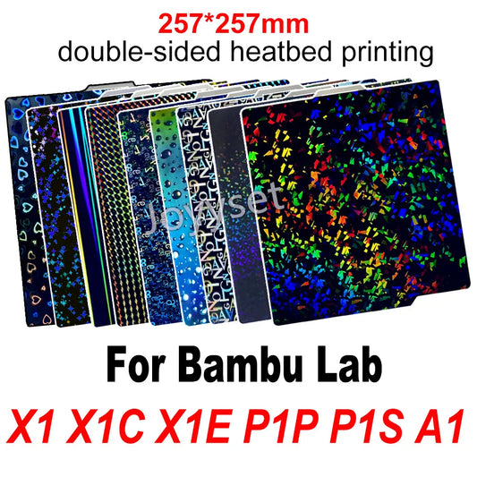 Smooth PEI Build Plate for Bambu Lab X1C, P1P, P1S & A1 – PEO/PET Heatbed Platform for 3D Printer Printing Surface