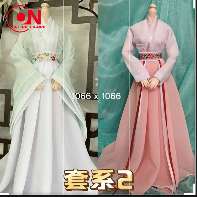 1/6 Female Doll Hanfu Outfit – Ancient Traditional Dress for 12-Inch Action Figures, Cosplay Model Toy