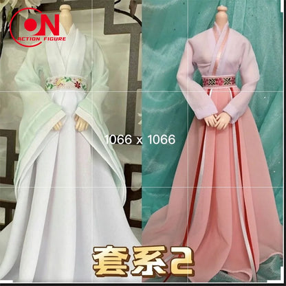 1/6 Female Doll Hanfu Outfit – Ancient Traditional Dress for 12-Inch Action Figures, Cosplay Model Toy