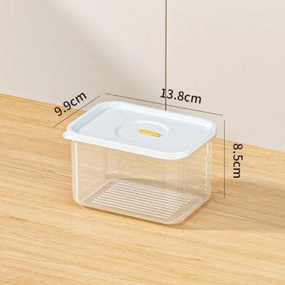 Portable Transparent Food Grade Fruit & Meat Storage Box – Fridge Organizer Container